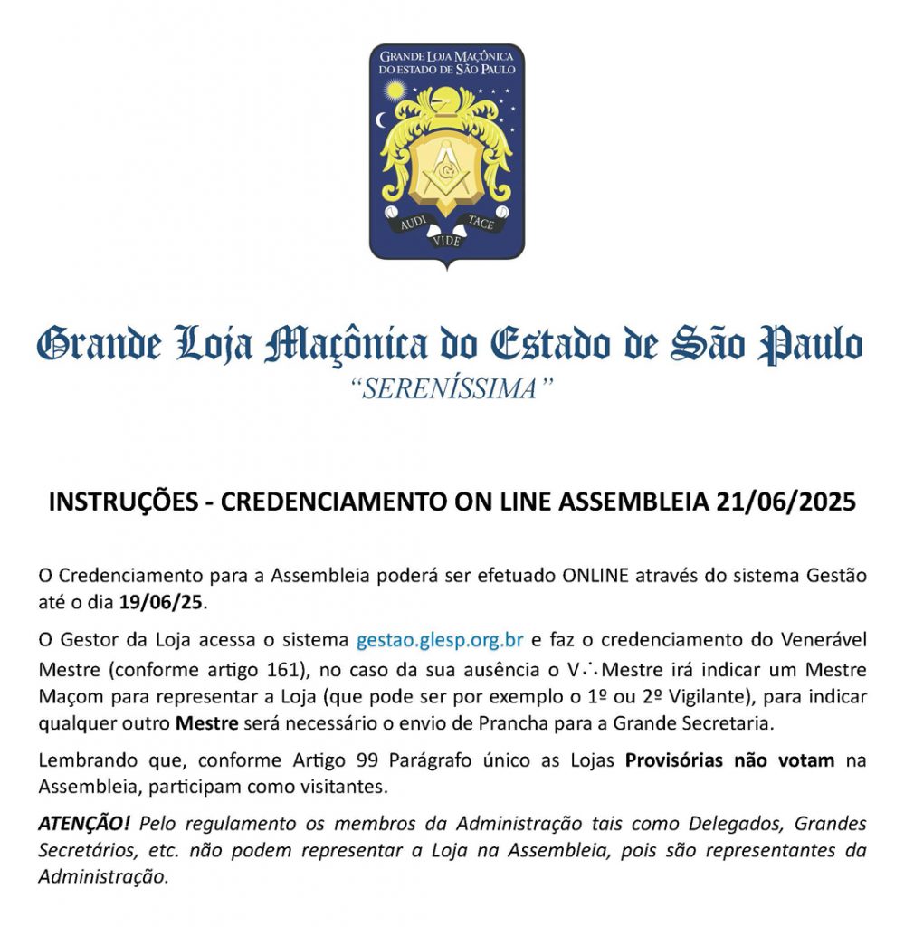 Instruções - Credenciamento online assembleia 21/06/2025
