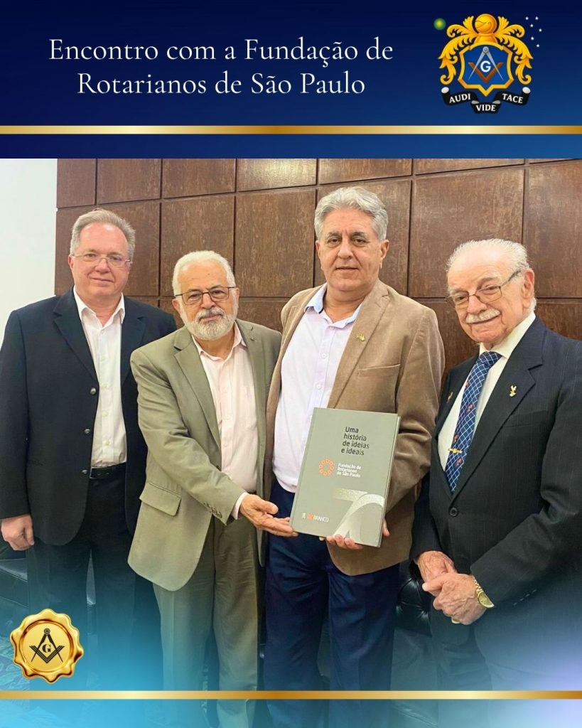 Foto do encontro com a fundação de Rotarianos de São Paulo