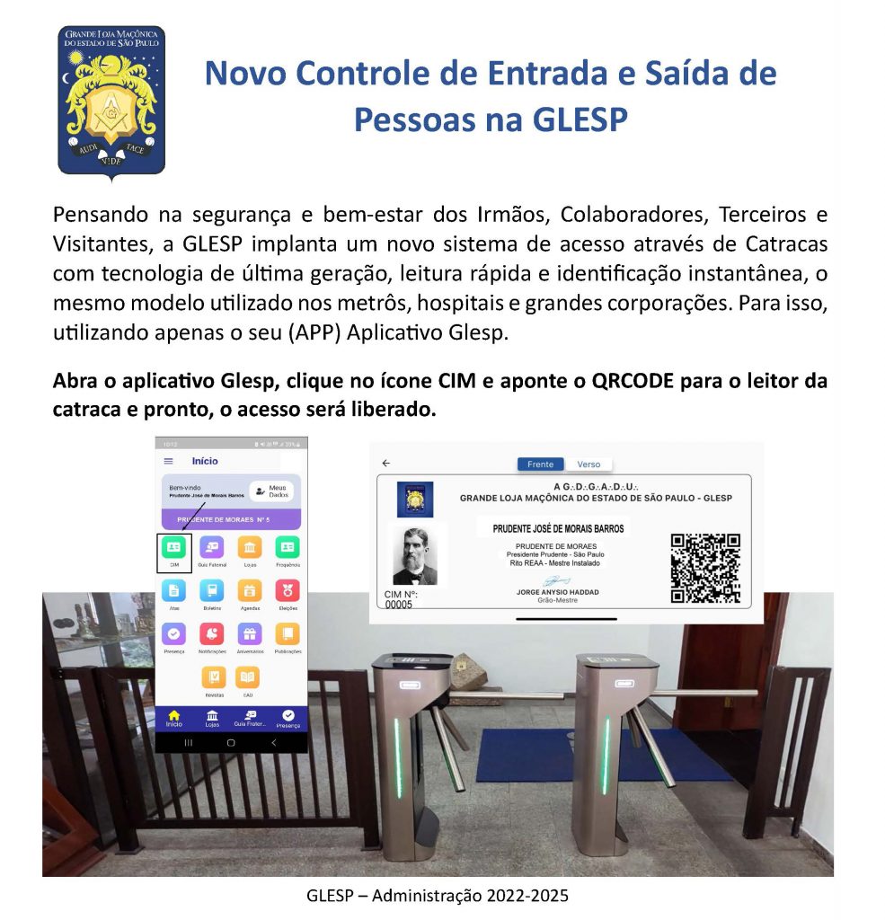 Novo Controle de Entrada e Saída de Pessoas na GLESP