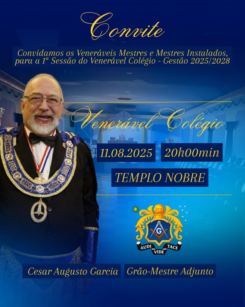 📣 1ª Sessão do Venerável Colégio Gestão 2025/2028