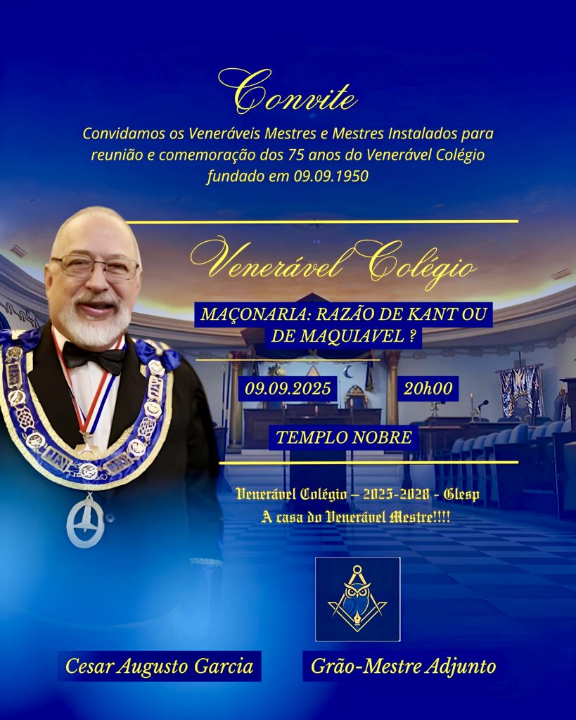 📣 2ª Sessão do Venerável Colégio – Gestão 2025/2028
