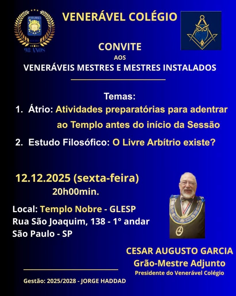 Convite Venerável Colégio