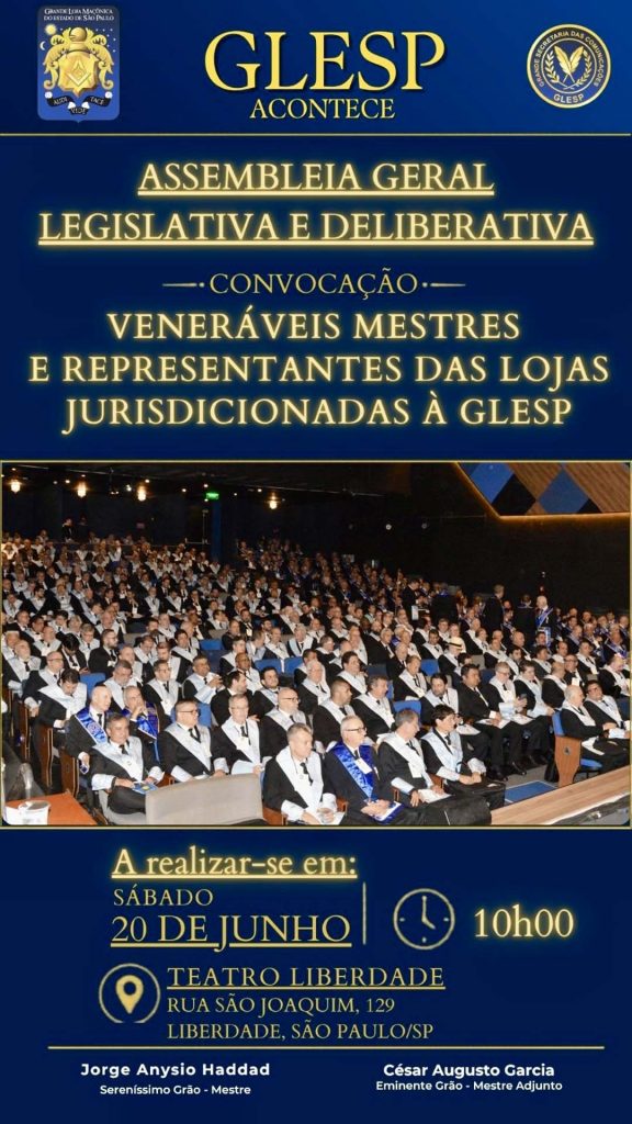 Assembleia Geral Legislativa e Deliberativa 20 de Junho de 2026